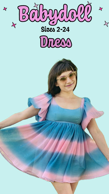 Babydoll Puff Sleeve Dress Sewing Pattern PDF